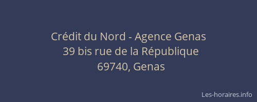 Crédit du Nord - Agence Genas