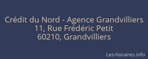 Crédit du Nord - Agence Grandvilliers