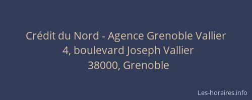 Crédit du Nord - Agence Grenoble Vallier