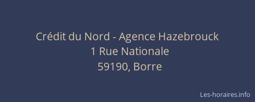 Crédit du Nord - Agence Hazebrouck