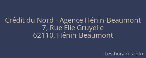 Crédit du Nord - Agence Hénin-Beaumont