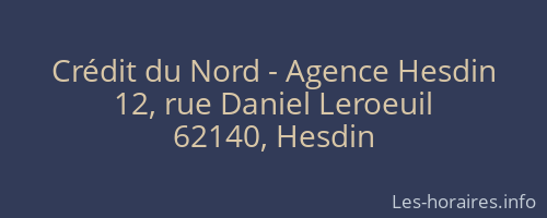 Crédit du Nord - Agence Hesdin