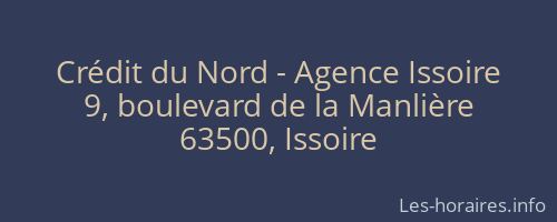 Crédit du Nord - Agence Issoire