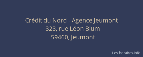 Crédit du Nord - Agence Jeumont
