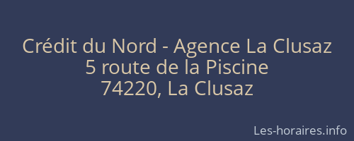 Crédit du Nord - Agence La Clusaz
