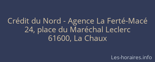 Crédit du Nord - Agence La Ferté-Macé