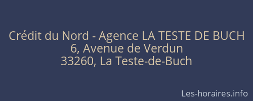 Crédit du Nord - Agence LA TESTE DE BUCH