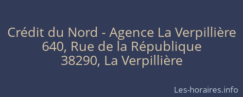 Crédit du Nord - Agence La Verpillière