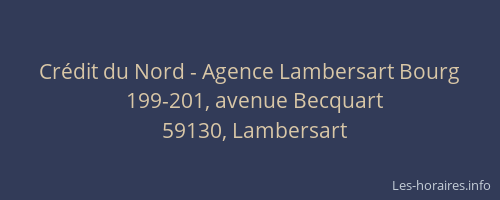Crédit du Nord - Agence Lambersart Bourg