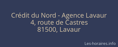 Crédit du Nord - Agence Lavaur