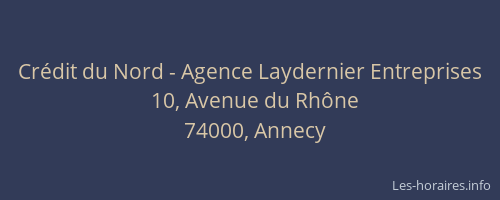 Crédit du Nord - Agence Laydernier Entreprises