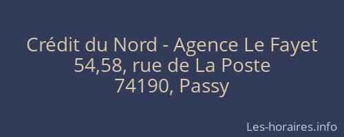 Crédit du Nord - Agence Le Fayet