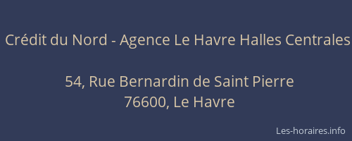 Crédit du Nord - Agence Le Havre Halles Centrales
