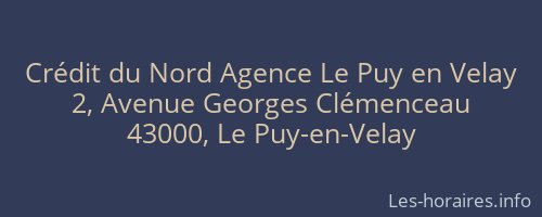 Crédit du Nord Agence Le Puy en Velay