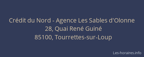 Crédit du Nord - Agence Les Sables d'Olonne