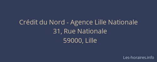 Crédit du Nord - Agence Lille Nationale