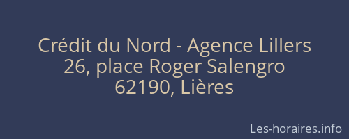 Crédit du Nord - Agence Lillers
