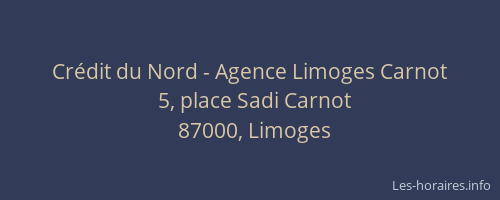 Crédit du Nord - Agence Limoges Carnot