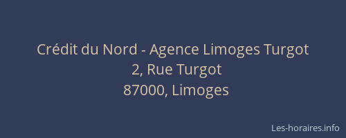 Crédit du Nord - Agence Limoges Turgot