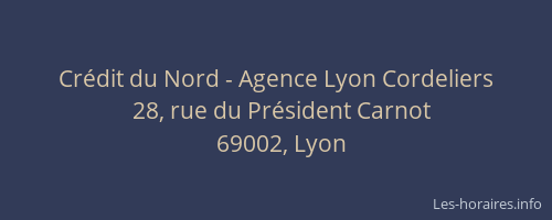 Crédit du Nord - Agence Lyon Cordeliers