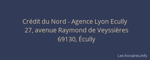 Crédit du Nord - Agence Lyon Ecully