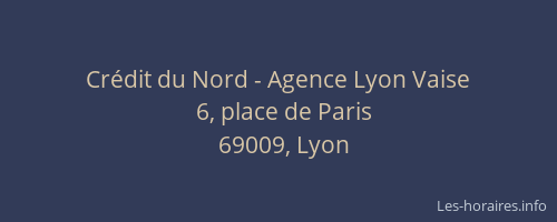 Crédit du Nord - Agence Lyon Vaise