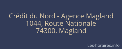Crédit du Nord - Agence Magland