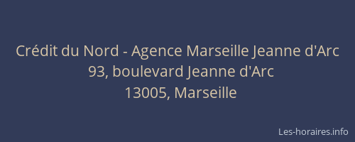 Crédit du Nord - Agence Marseille Jeanne d'Arc