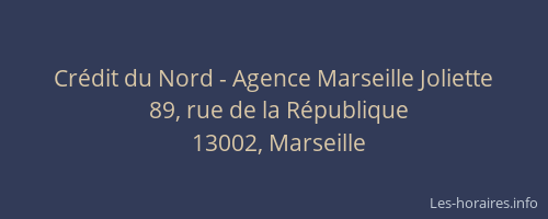 Crédit du Nord - Agence Marseille Joliette