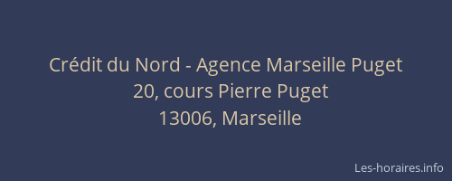 Crédit du Nord - Agence Marseille Puget