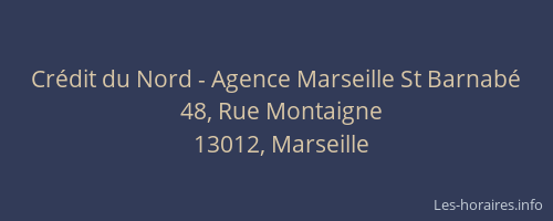 Crédit du Nord - Agence Marseille St Barnabé