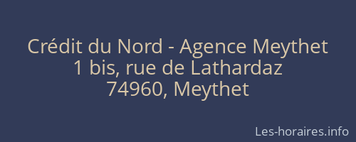 Crédit du Nord - Agence Meythet