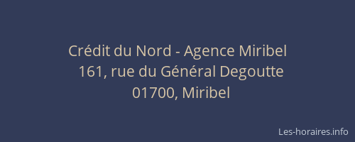 Crédit du Nord - Agence Miribel