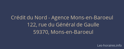 Crédit du Nord - Agence Mons-en-Baroeul