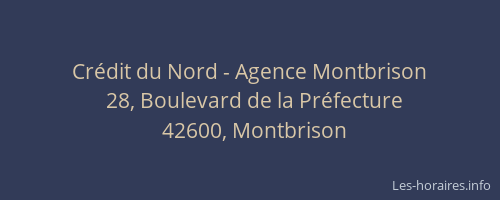 Crédit du Nord - Agence Montbrison