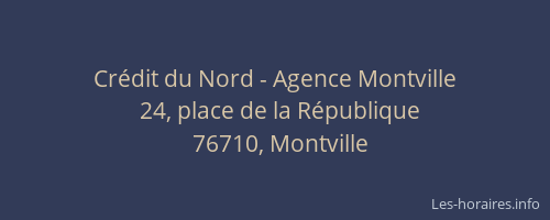 Crédit du Nord - Agence Montville