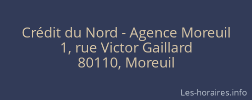 Crédit du Nord - Agence Moreuil