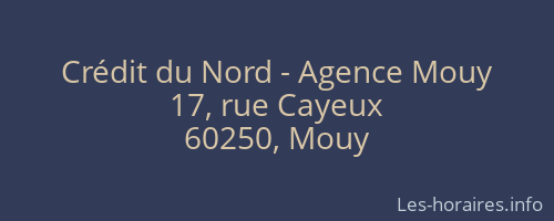 Crédit du Nord - Agence Mouy