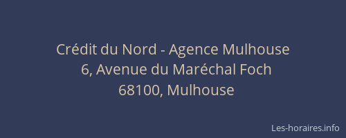 Crédit du Nord - Agence Mulhouse