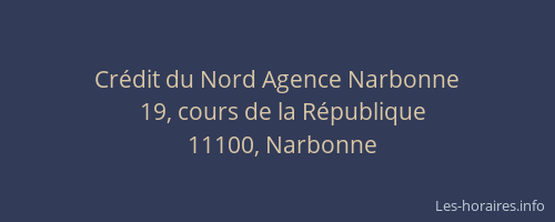 Crédit du Nord Agence Narbonne