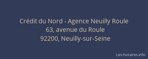 Crédit du Nord - Agence Neuilly Roule