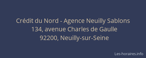 Crédit du Nord - Agence Neuilly Sablons