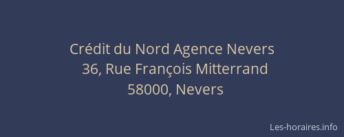 Crédit du Nord Agence Nevers
