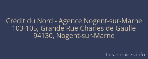 Crédit du Nord - Agence Nogent-sur-Marne