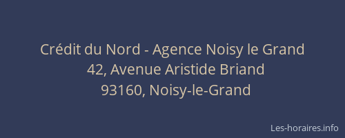 Crédit du Nord - Agence Noisy le Grand