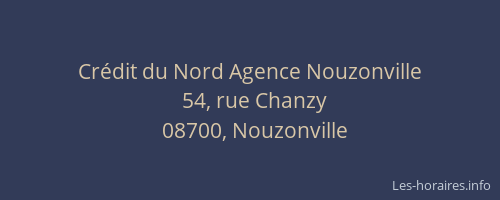 Crédit du Nord Agence Nouzonville