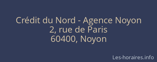 Crédit du Nord - Agence Noyon