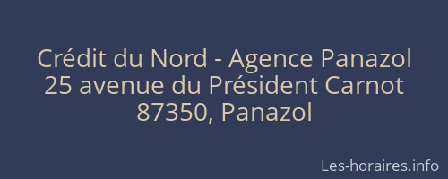 Crédit du Nord - Agence Panazol