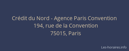 Crédit du Nord - Agence Paris Convention