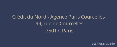 Crédit du Nord - Agence Paris Courcelles